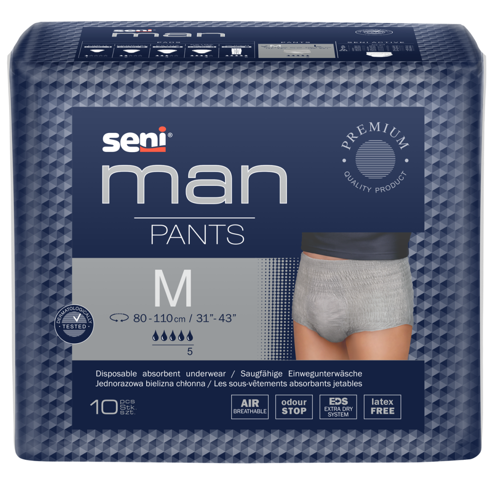 SOUS VETEMENTS ABSORBANTS POUR HOMMES