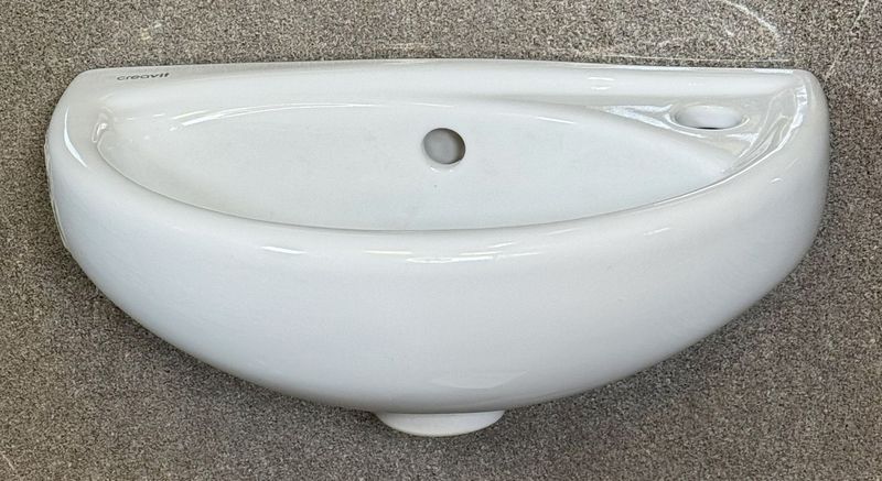 Creavit D1 390mm Wall Hung Basin 1 Tap Hole