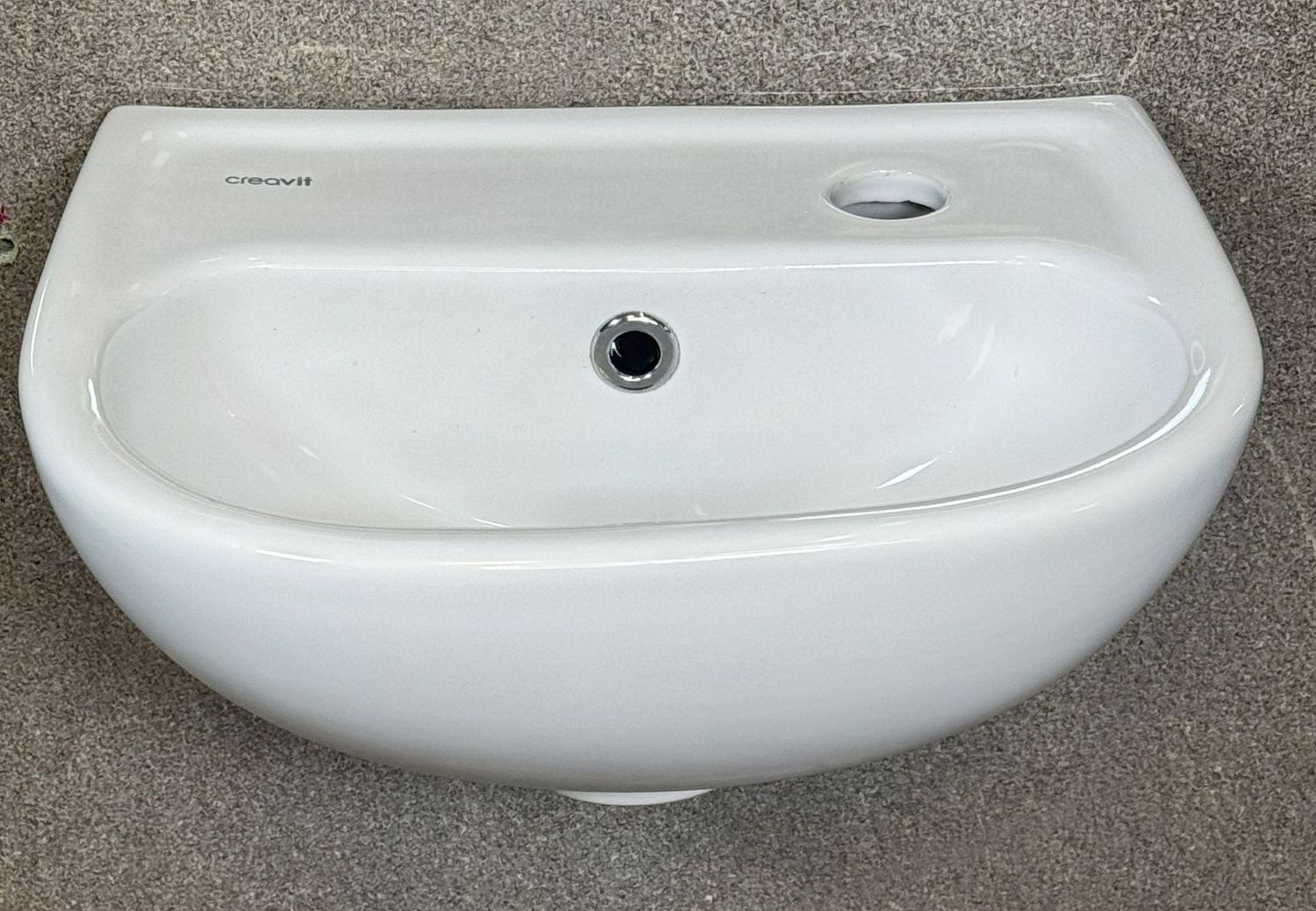 Creavit D2 350mm Wall Hung Basin 1 Tap Hole