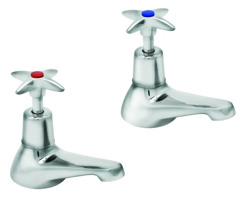 Bath Cross Top Taps Chrome