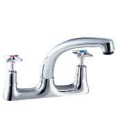 Deck Kitchen Sink Mixer Cross Top Chrome