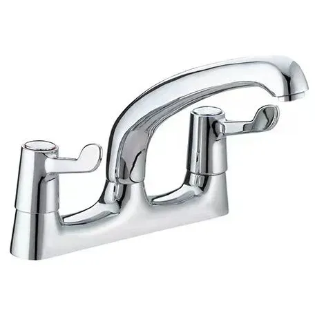 Deck Sink Mixer 1/4 Turn Lever Action Chrome