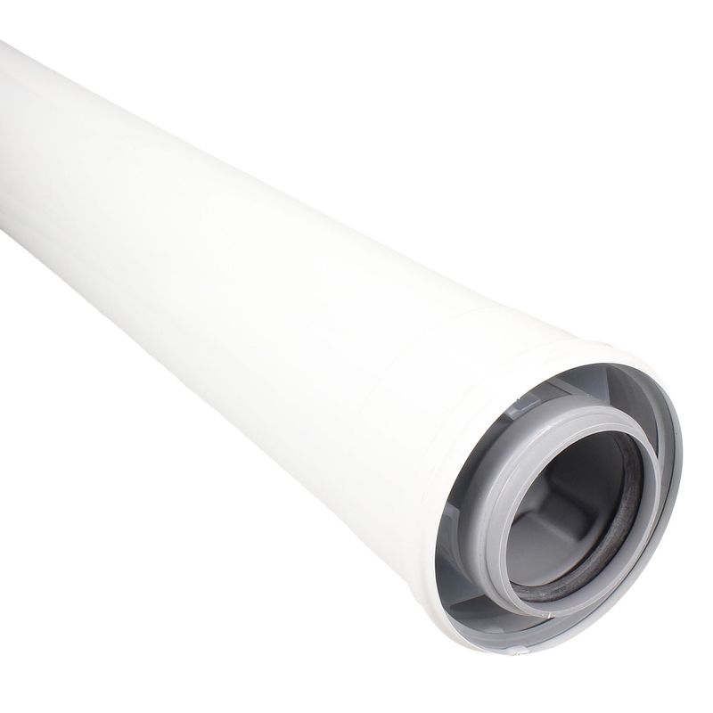 Ideal 1m Flue Extension incl Wall Bracket Wall Distance Adjustable