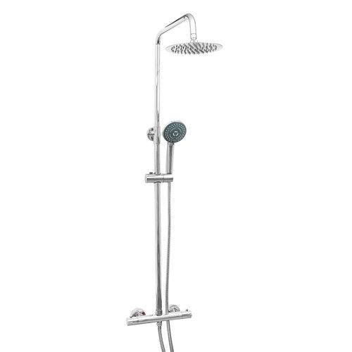 Keyplumb /  Xaviga Round Thermostatic Bar Shower Valve With Diverter - Fixed Round