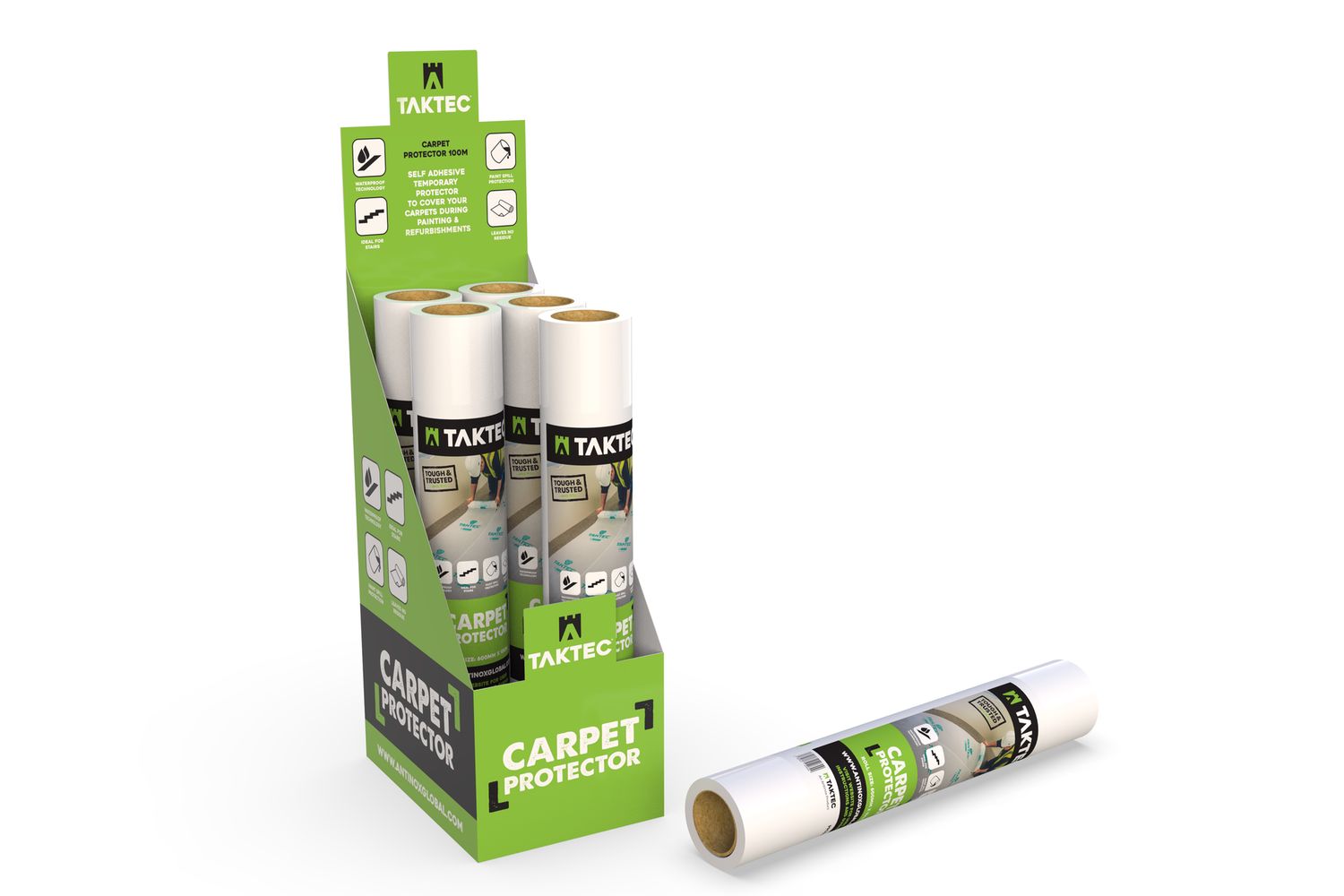 Taktec Protection Film For Carpet 600mm x 100 Metres