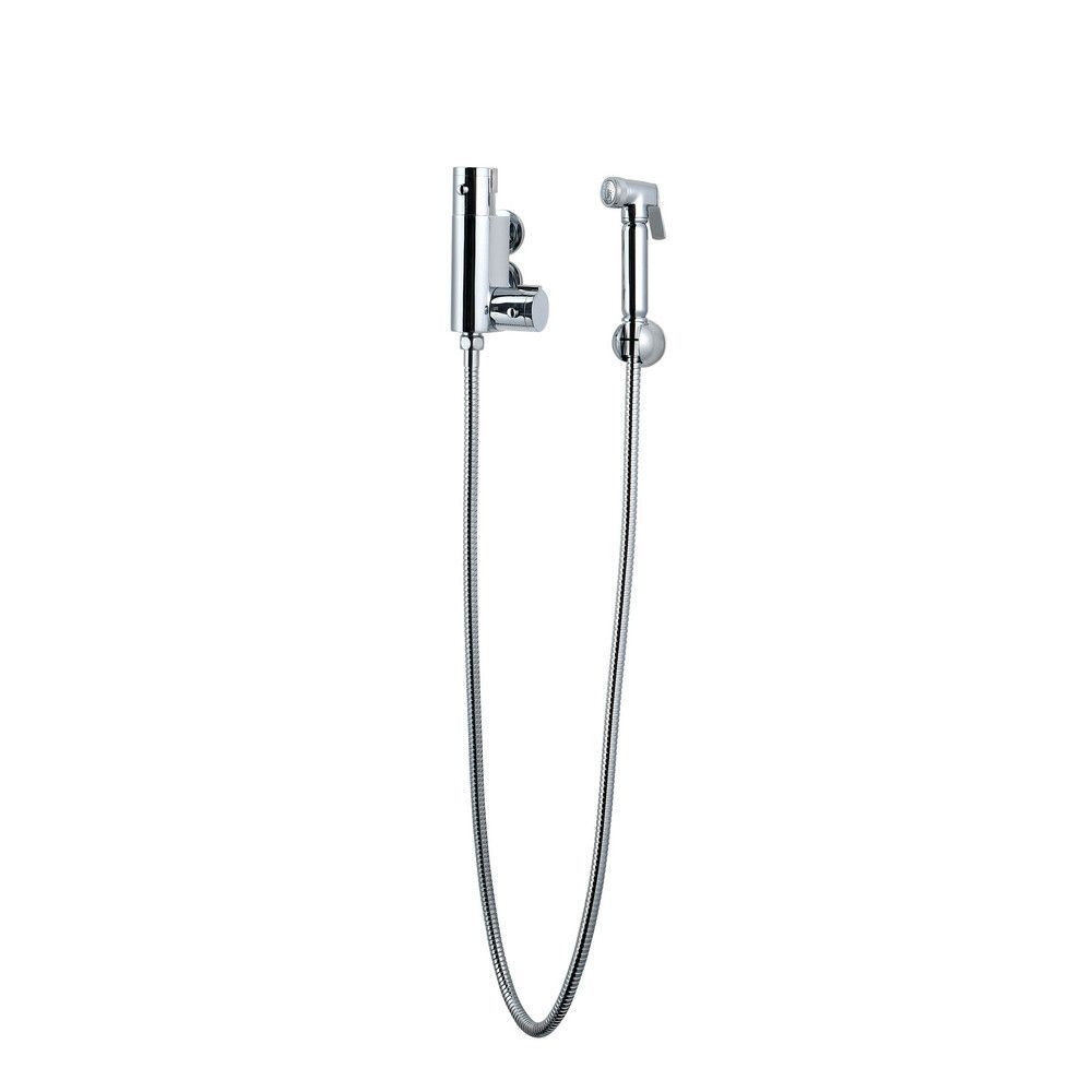 Kartell Round Shut Off Vertical Thermostatic Handspray Douche Kit Chrome