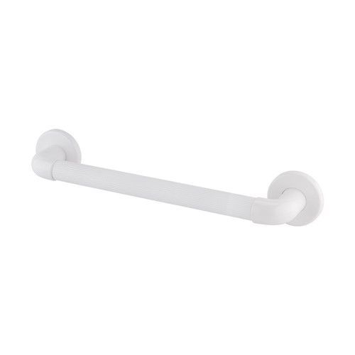 White Plastic Fluted Grab Rail 18 Inch ( 450mm )