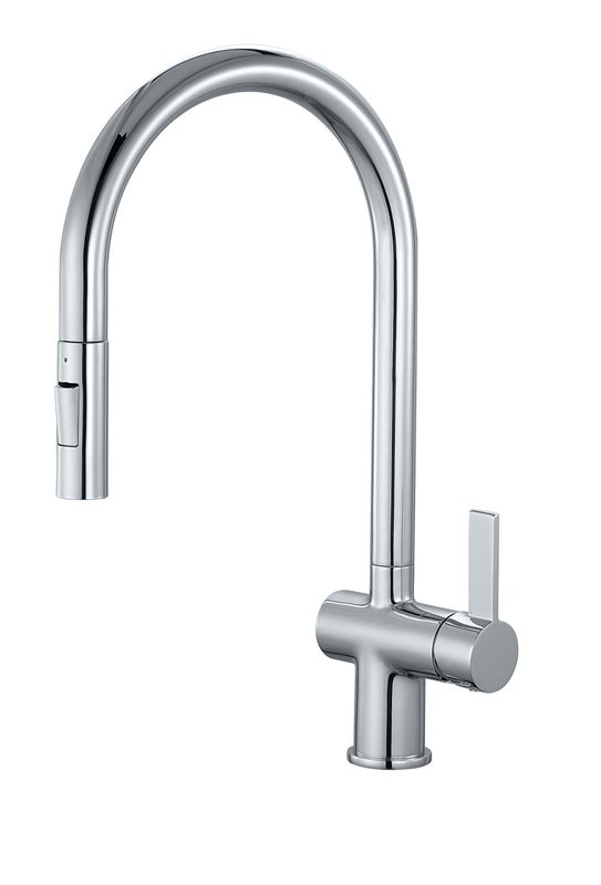 Tailored Mayhill Chrome Single Lever Pull Out Kitchen Tap