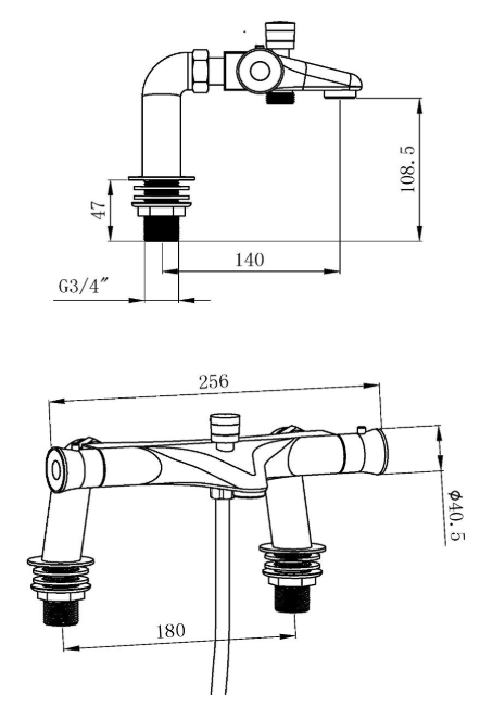 Tailored Thermostatic Bath Shower Mixer