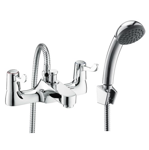 Bath Shower Mixer 1/4 Turn Lever Action Chrome