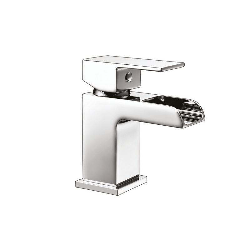 Victoria Waterfall Mini Mono Basin Mixer & Spring Waste
