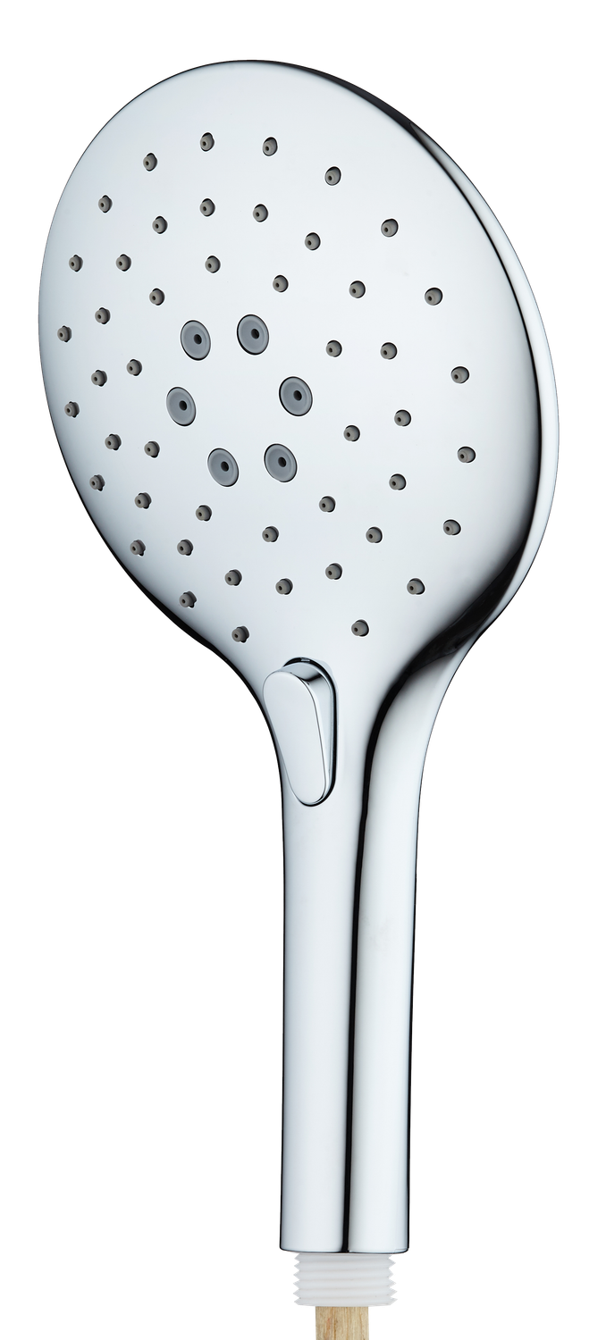 Tailored 3 Jet Push Button Round Shower Head Chrome