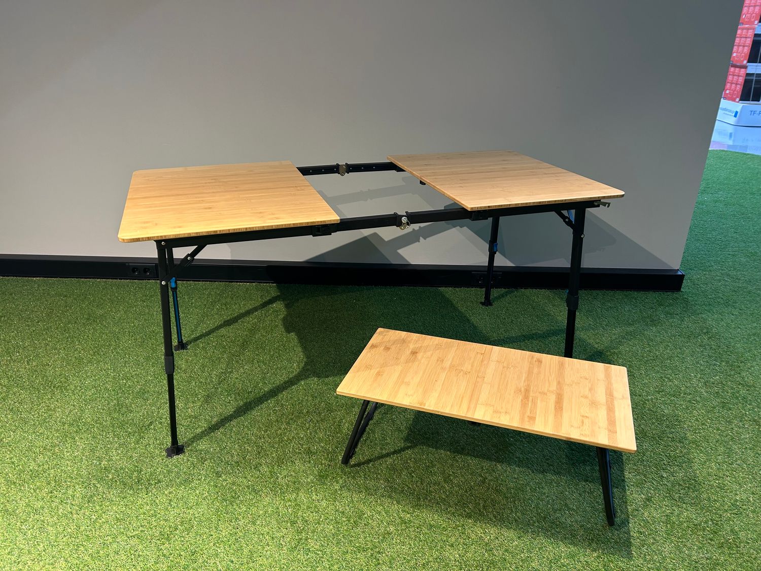 DEFA Flex 3 in1 Bambus Campingtisch  BLS 125-155 x 78 cm Ausziehbar!