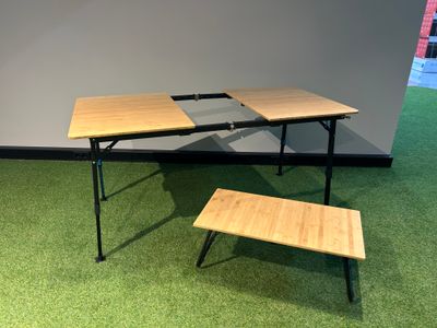 DEFA Flex 3 in1 Bambus Campingtisch  BLS 125-155 x 78 cm Ausziehbar!