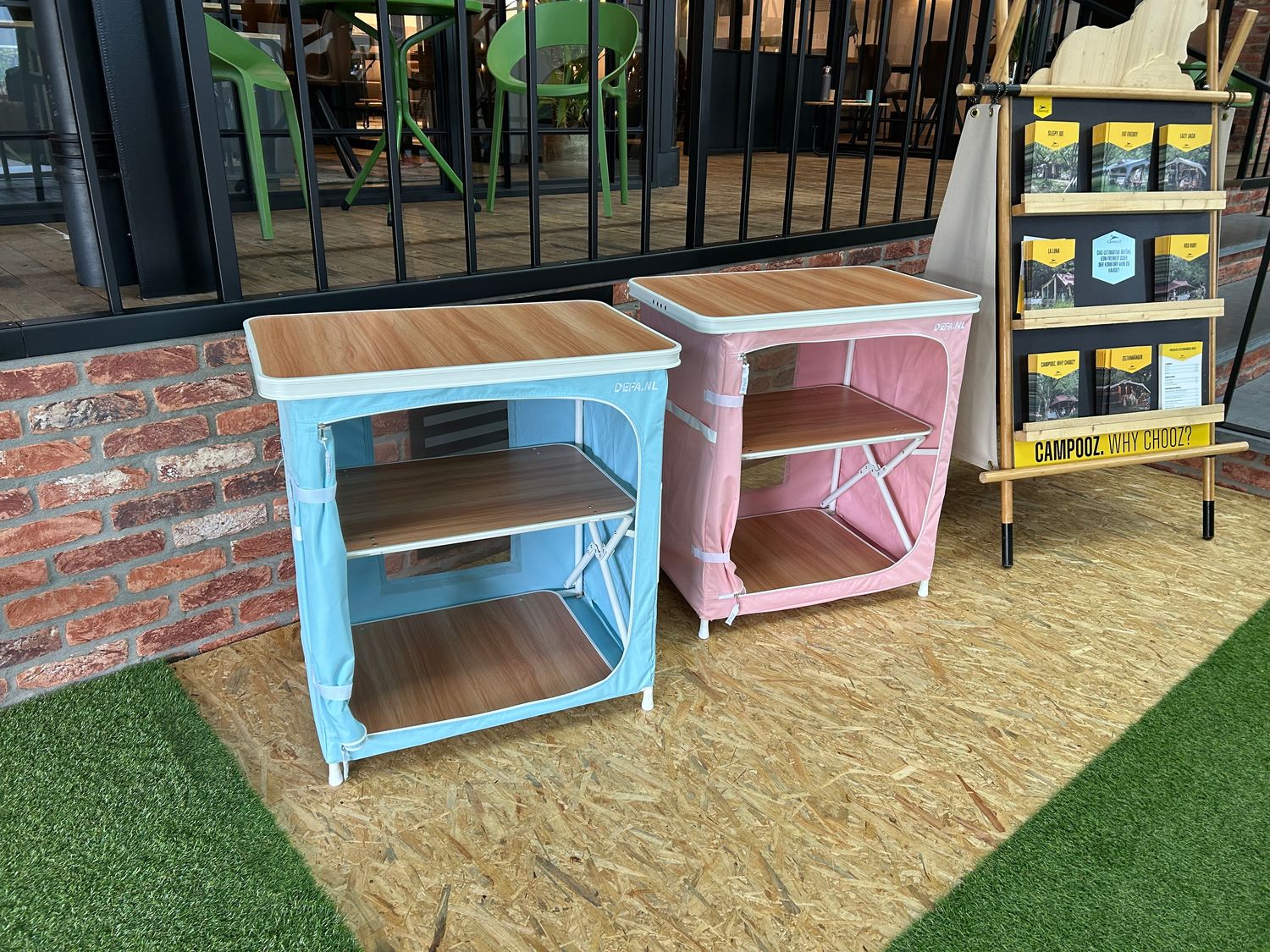 DEFA Beachy 80 Campingschrank !Schneller Aufbau! Blau