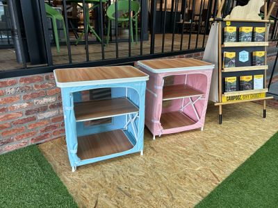 DEFA Beachy 80 Campingschrank !Schneller Aufbau! Blau