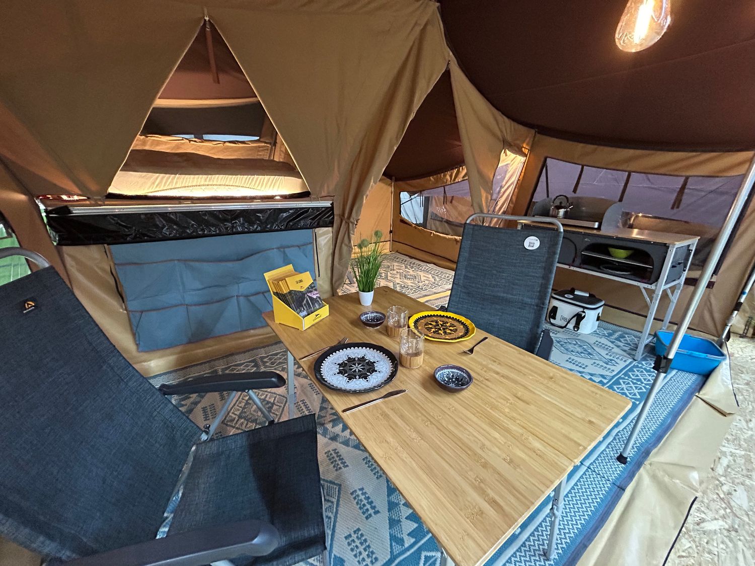 Campooz Bambus Tisch 120 cm x 72 cm