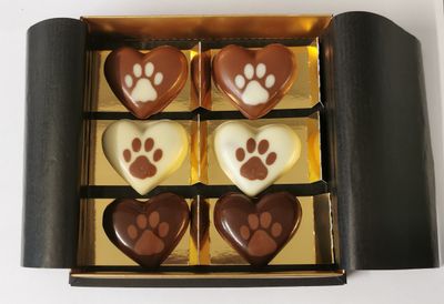 Pfötchen Herzen klein 6Stk.