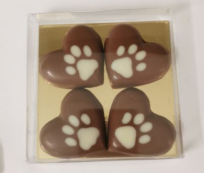 4Pfötchen Herzli klein im Goldschachteli