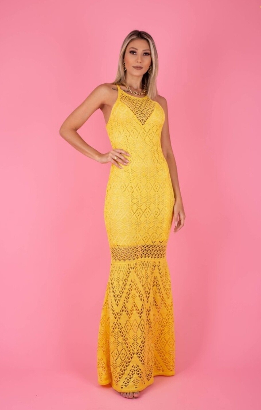 Ryosan Dress, Color: Yellow