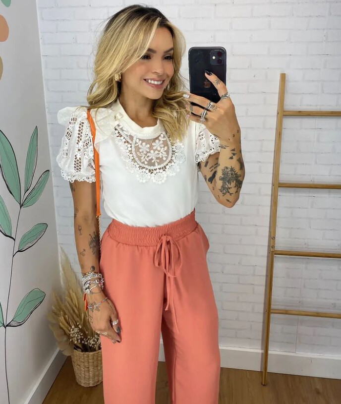 Lilly Pants, Color: Orange, Size: Medium