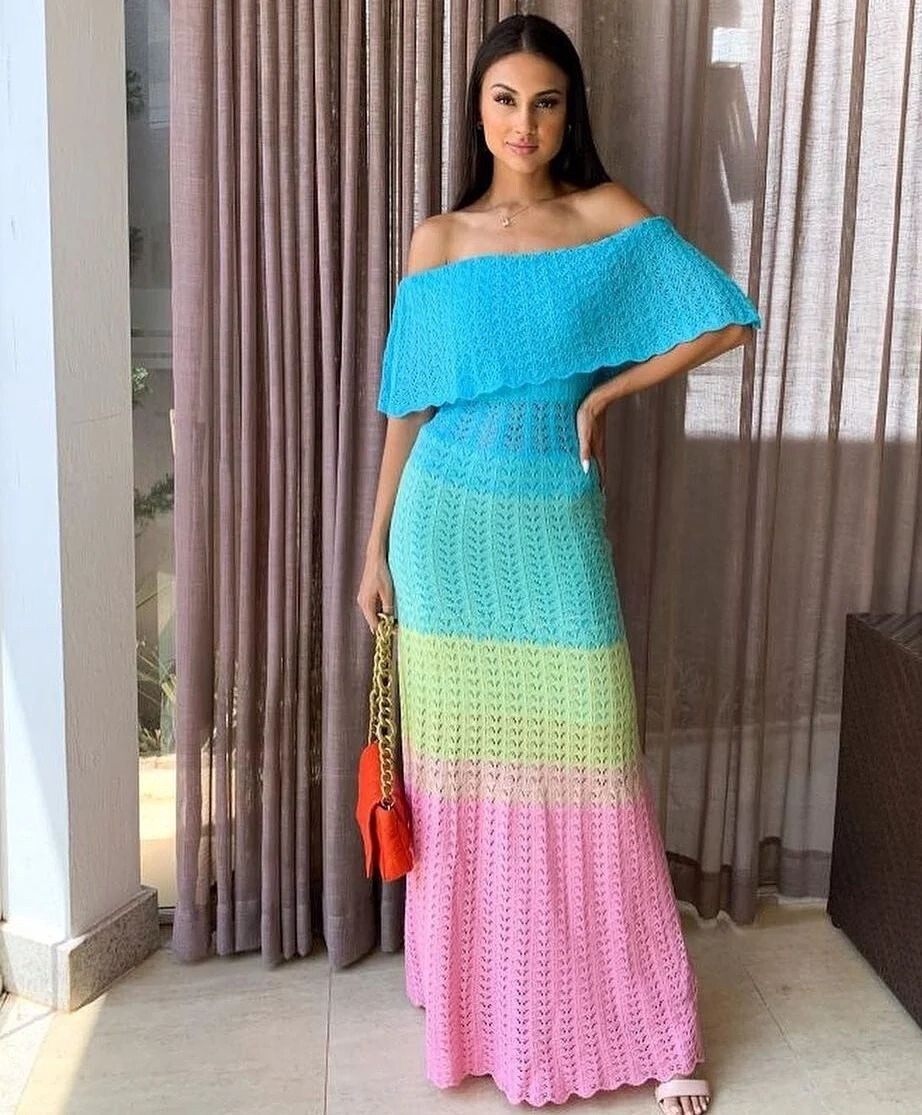 Rainbow Dress, Color: Blue