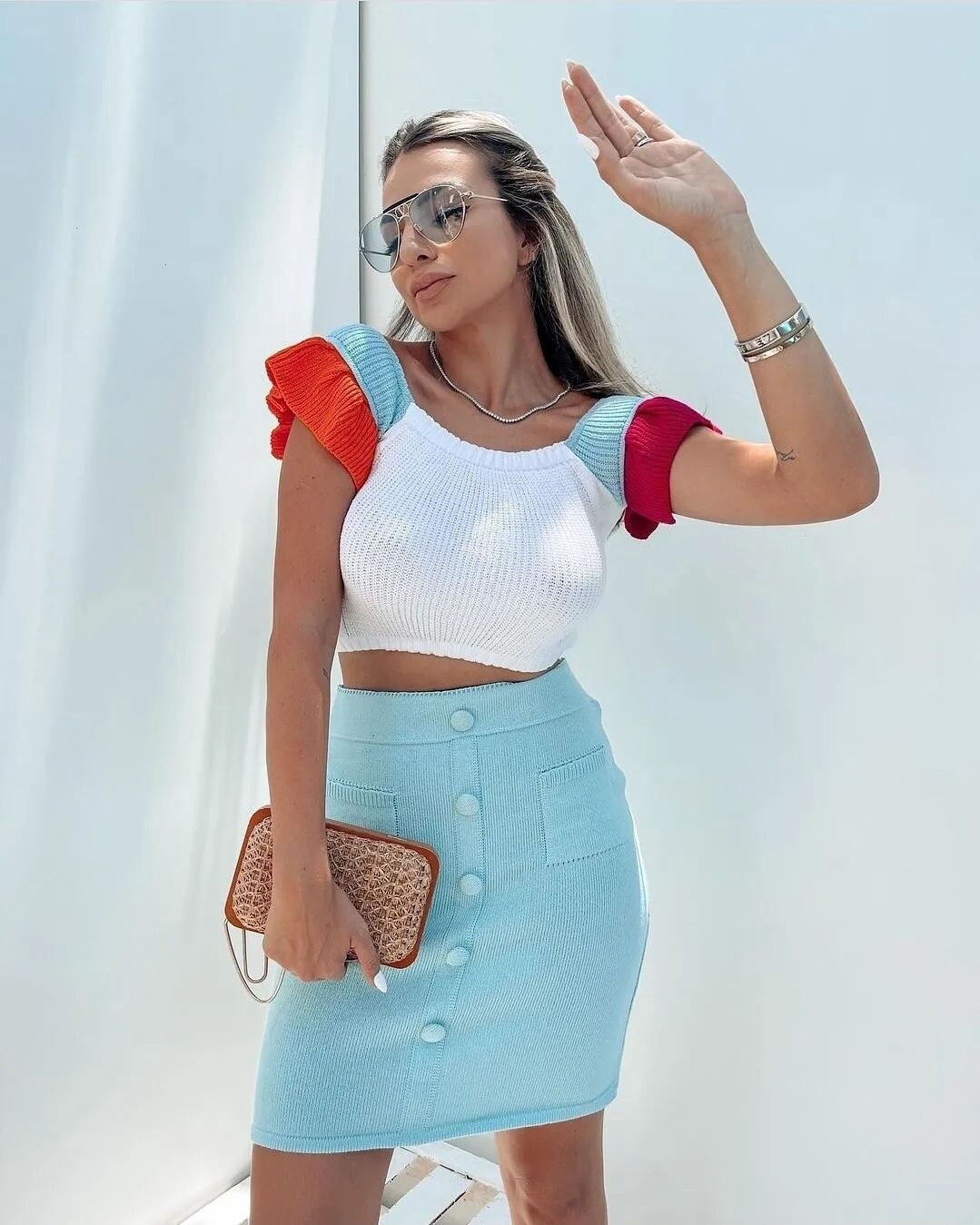 Tiffany Skirt, Color: Light Blue