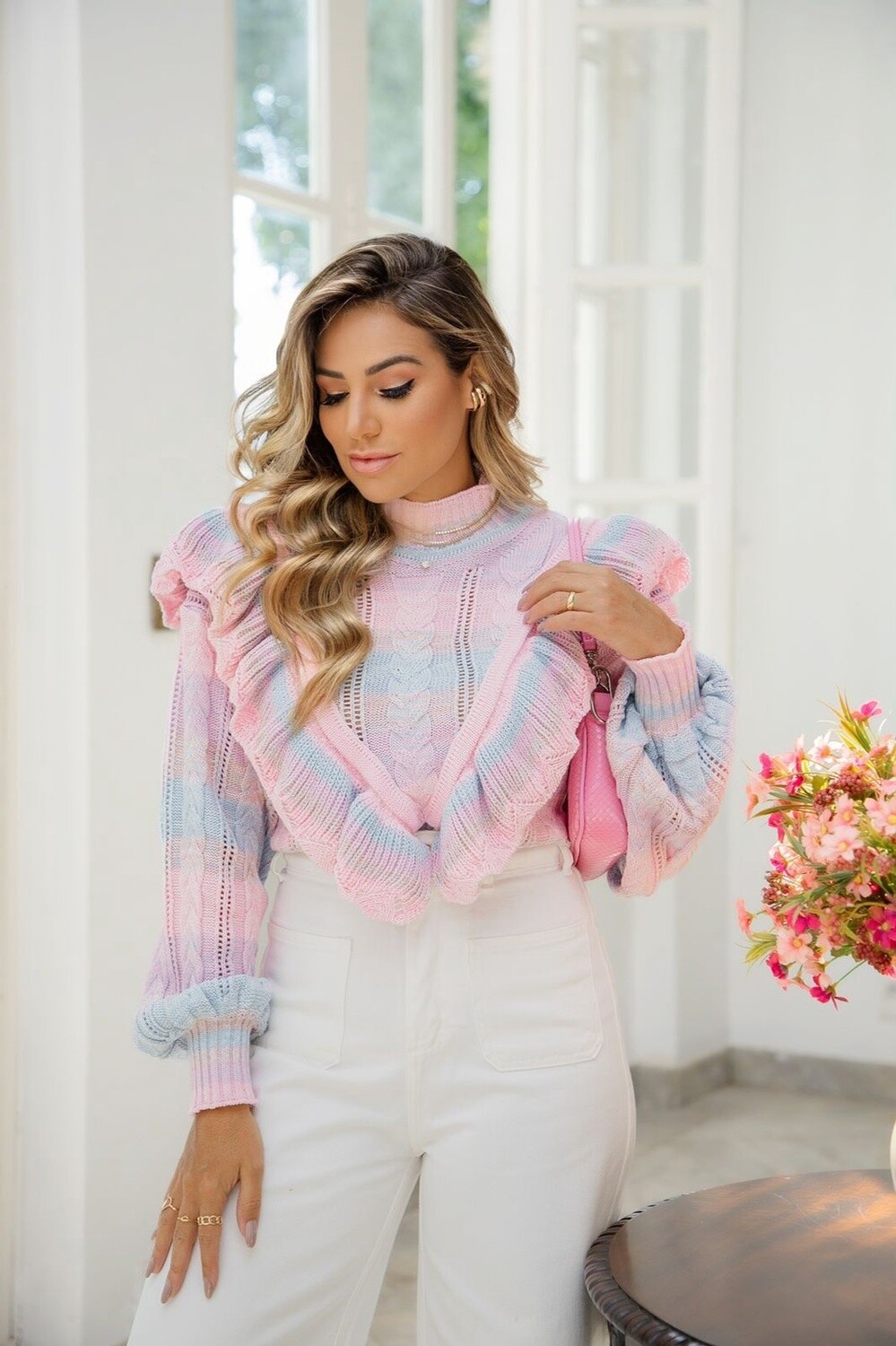 Bonnie Sweater, Color: Pink