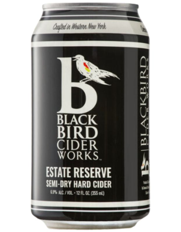 BlackBird Cider Works Estate Reserve Semi-Dry Hard Cider 12oz (4 pack can)
