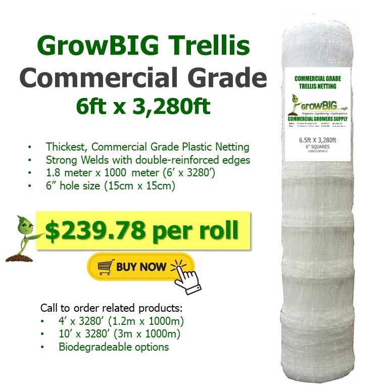 GrowBIG Trellis Netting 6&#39; x 3280&#39;