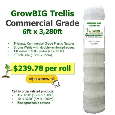 GrowBIG Trellis Netting 6' x 3280'