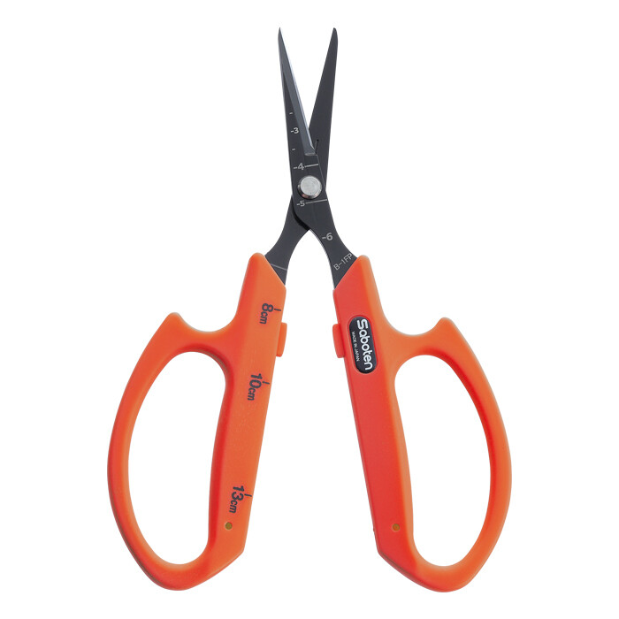 Saboten Fluorine Coated Straight Blade Scissors - Orange (PT-1)