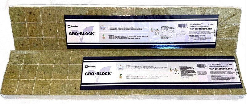 Grodan 1.5&quot; Mini Blocks Improved Wrapped