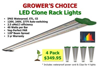Grower's Choice PFS Clone Bar LED 120-277V 4-PACK