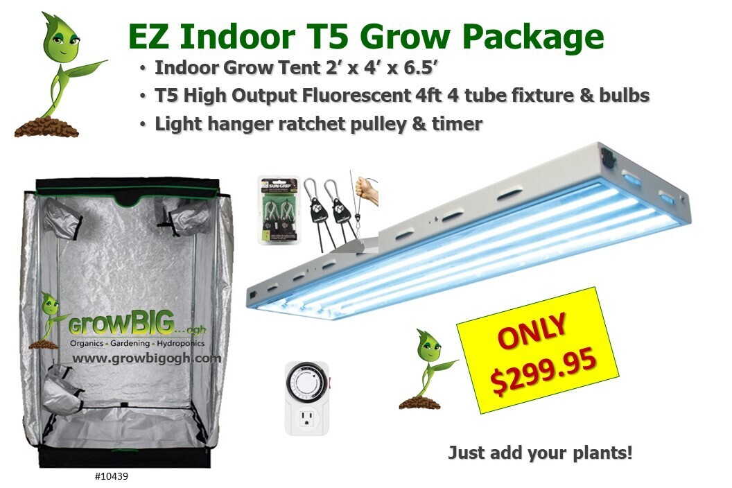 EZ Indoor T5 Fluorescent Grow Light Package