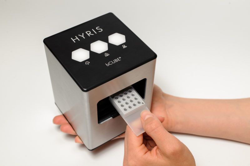 Hyris bCUBE 2.0 device for HLVd Testing