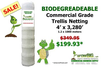 Trellis Netting 4&#39; x 3280&#39; Biodegradable