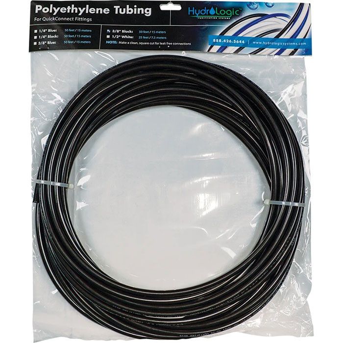 Hard Polyethylene Tubing 3/8&quot; Black 50ft