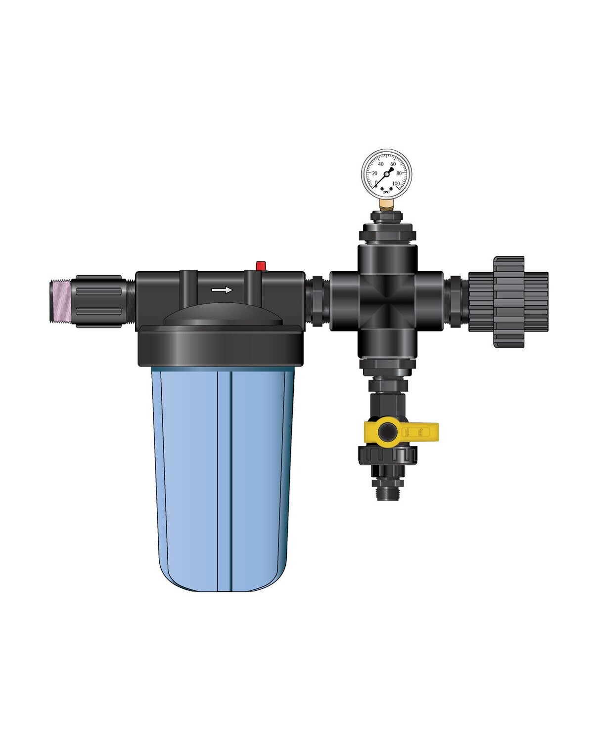 Dosatron 1.5" End Kit with Mixing Chamber HYKEND150
