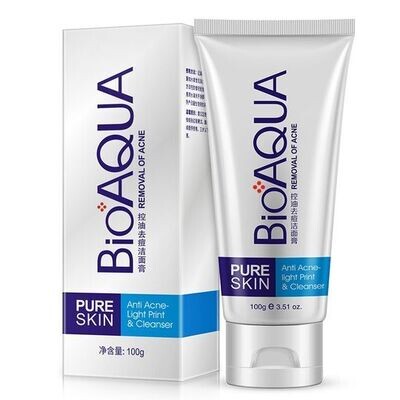 BIOAQUA Pure Skin Anti Acne Light Print Cleanser 100g