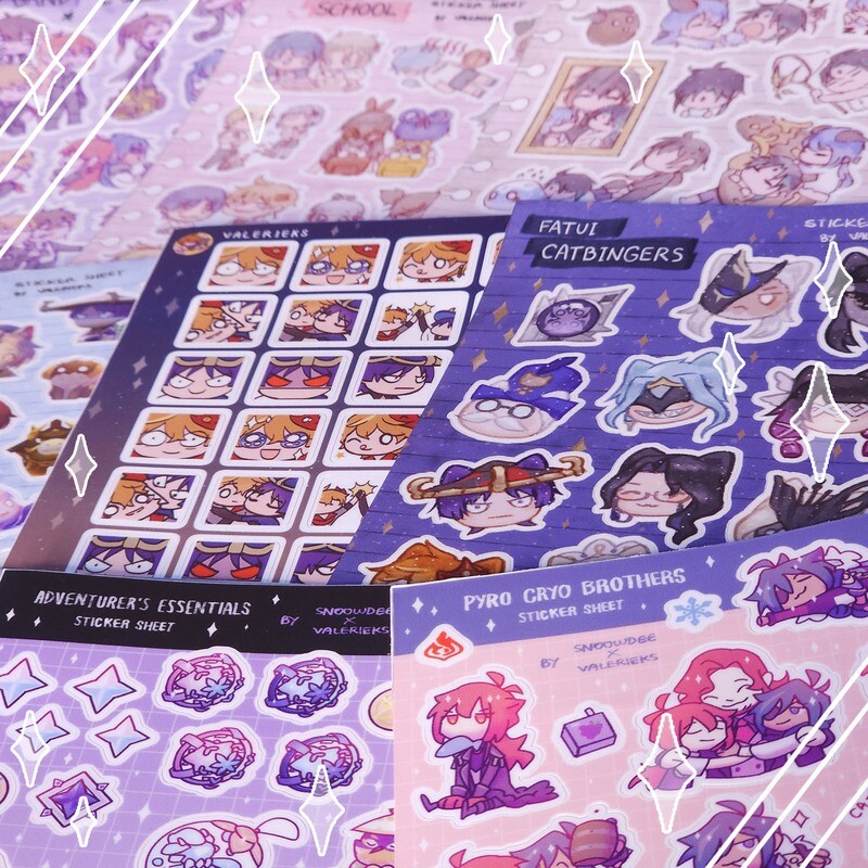 Genshin A6 Sticker Sheet