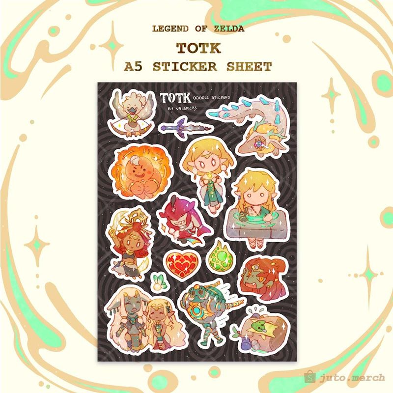 TOTK A5 Stickersheet
