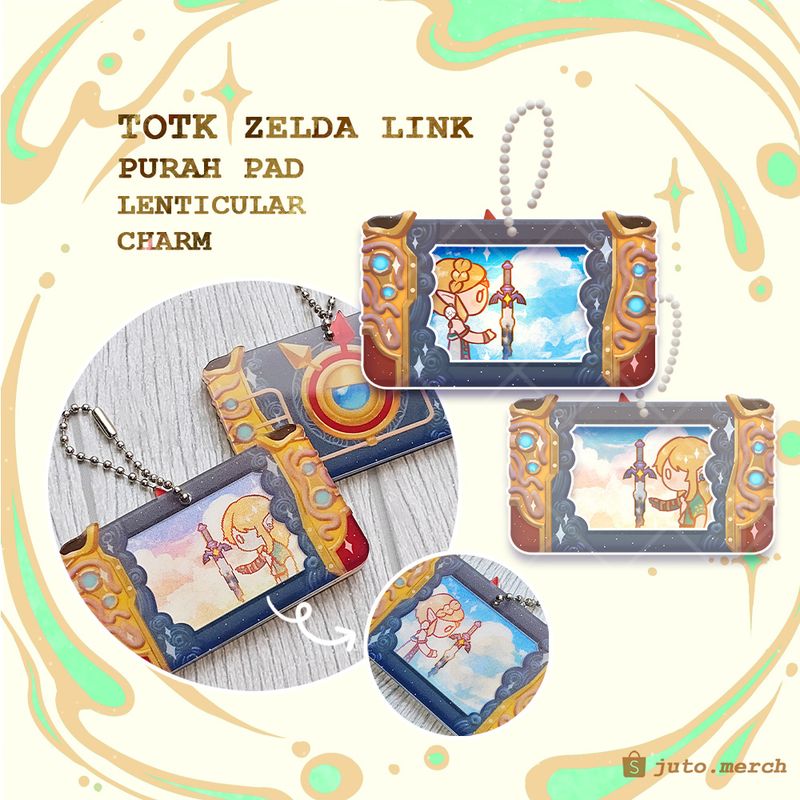 TOTK Zelda Link Purah Pad Lenticular Charm