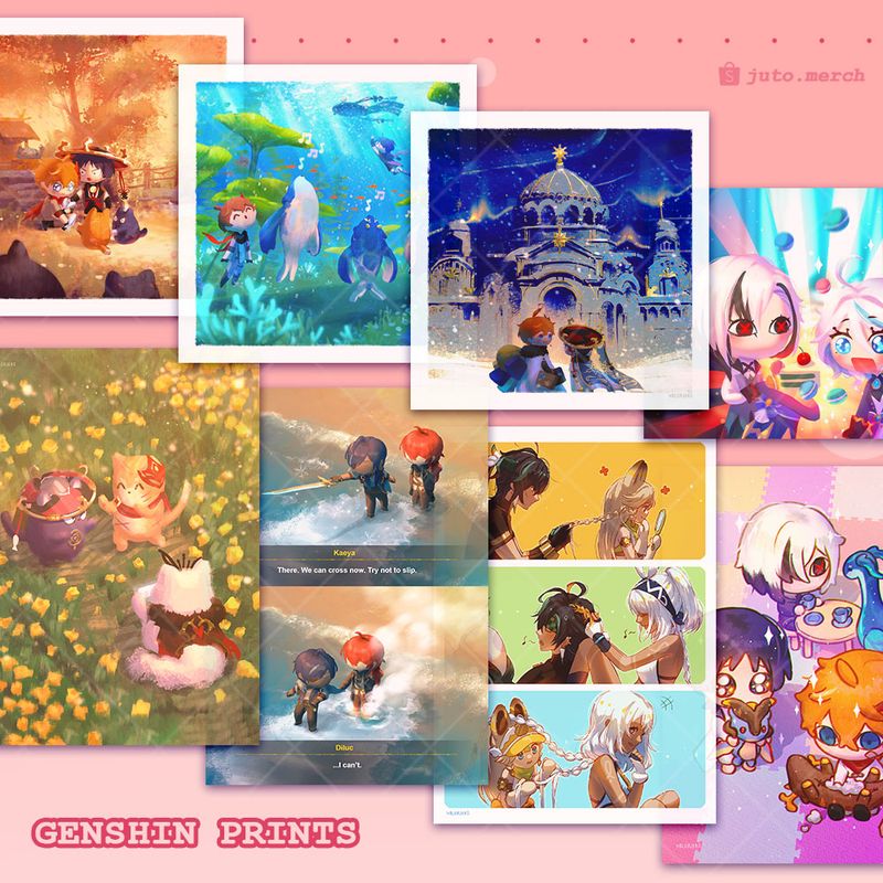 Genshin Impact A5 &amp; Square Art Prints