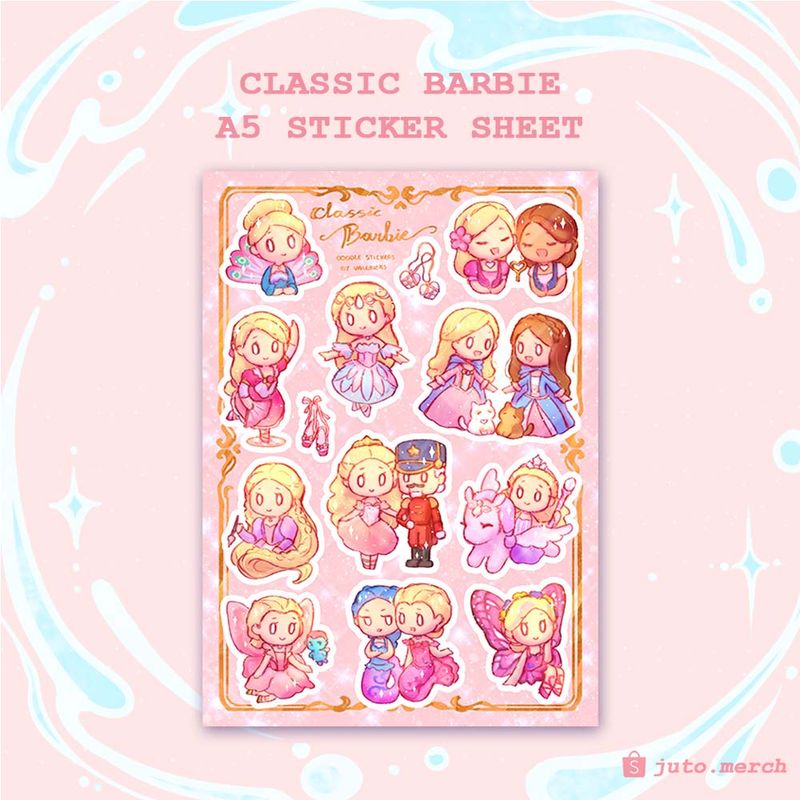 Barbie A5 Stickersheet