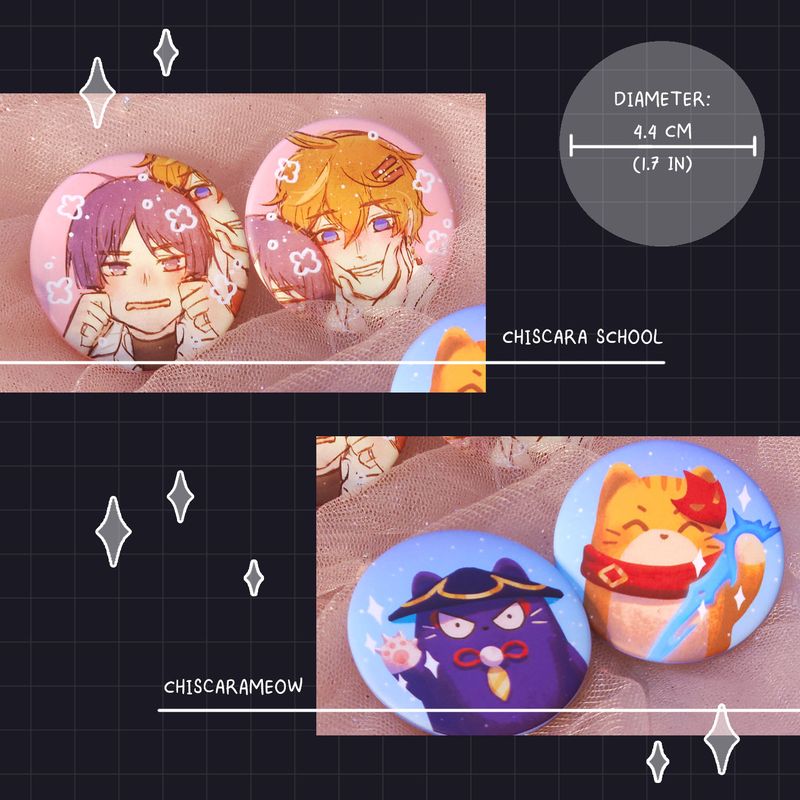 Chiscara Matching Button Pins