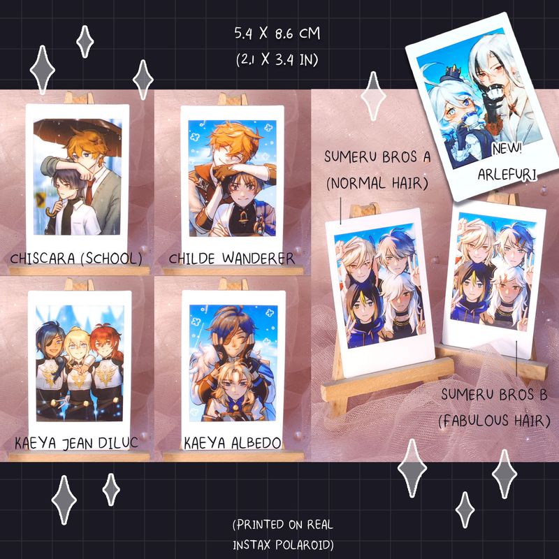 Genshin Polaroid vol 2 (group photo)