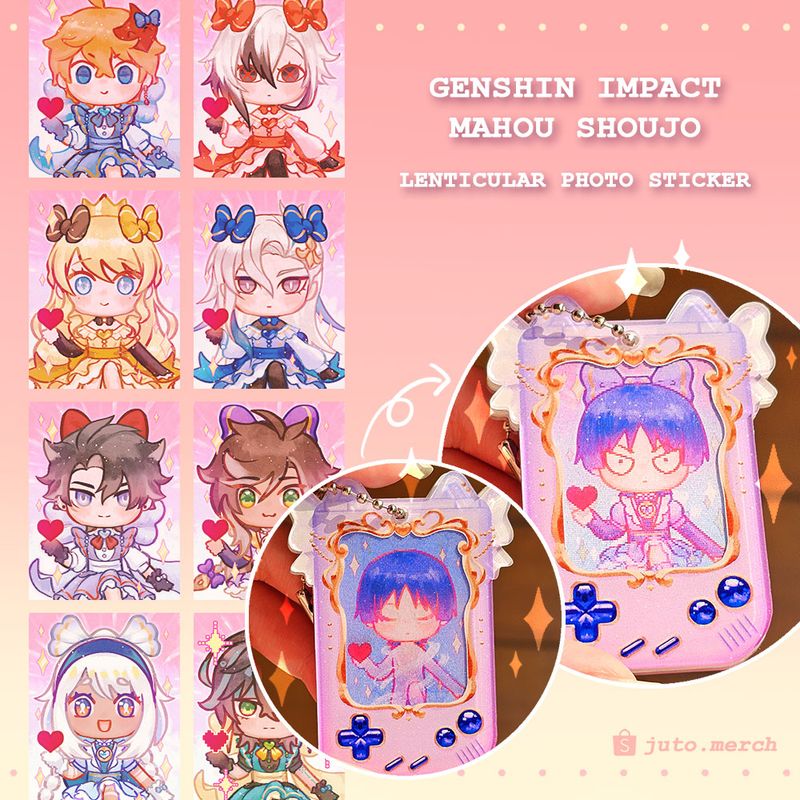 Mahou Shoujo Genshin Impact Lenticular Sticker