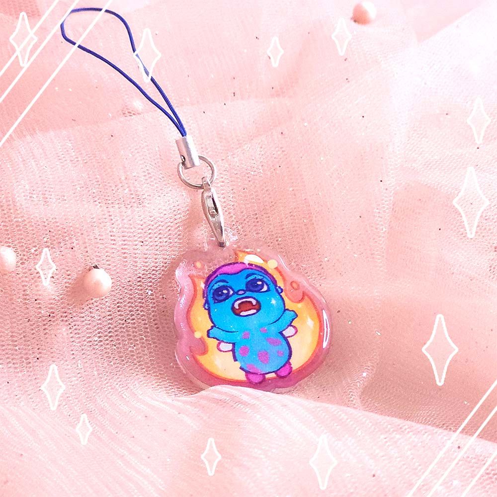 Bibble Barbie Glitter Epoxy Phone Charm