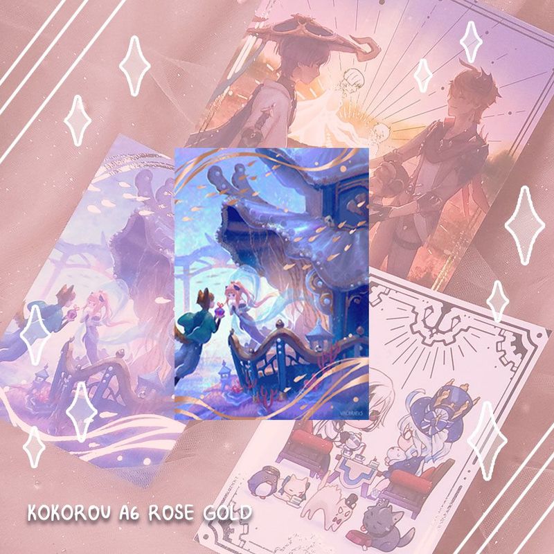 Kokorou Rose Gold Foil Print A6